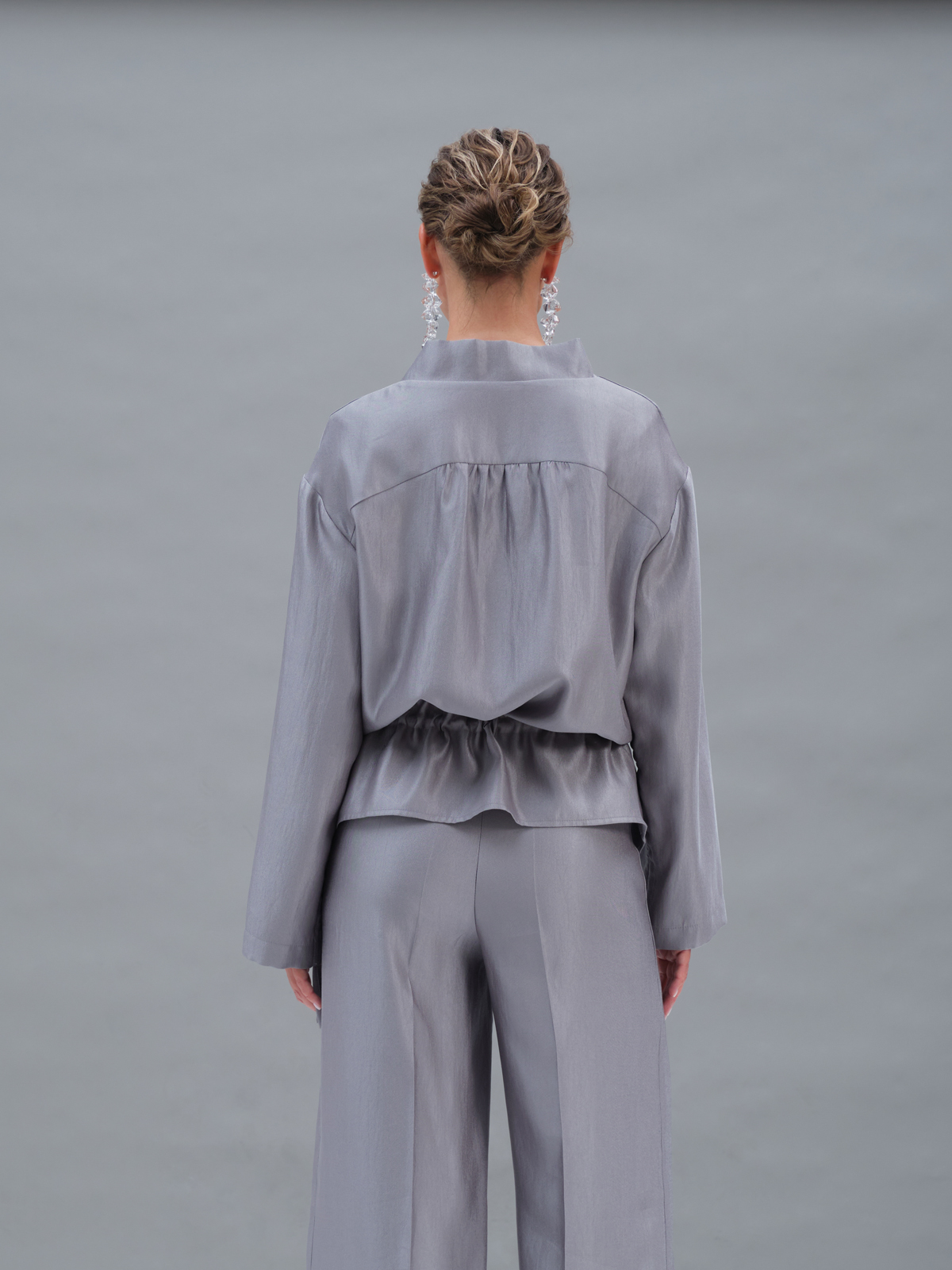 Серебряный бомбер на кулиске Selene