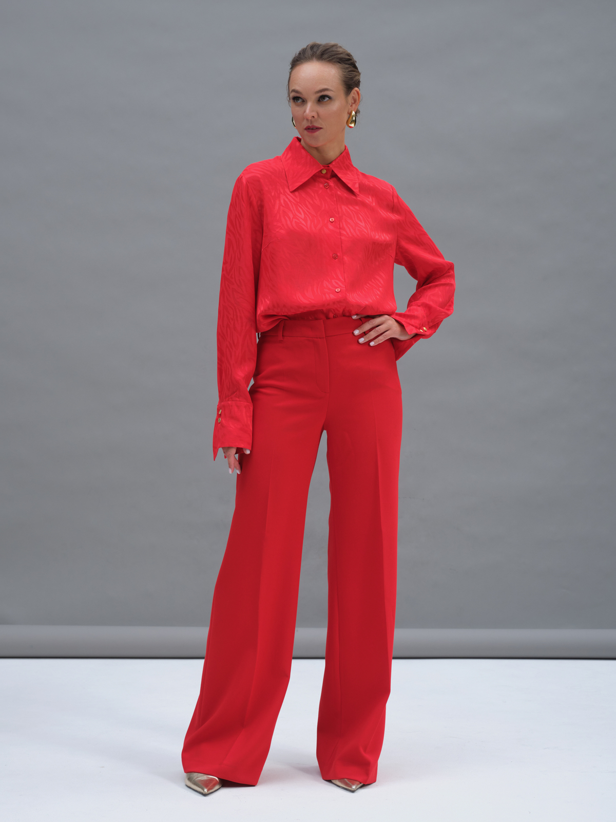 Жаккардовая блуза Andromeda