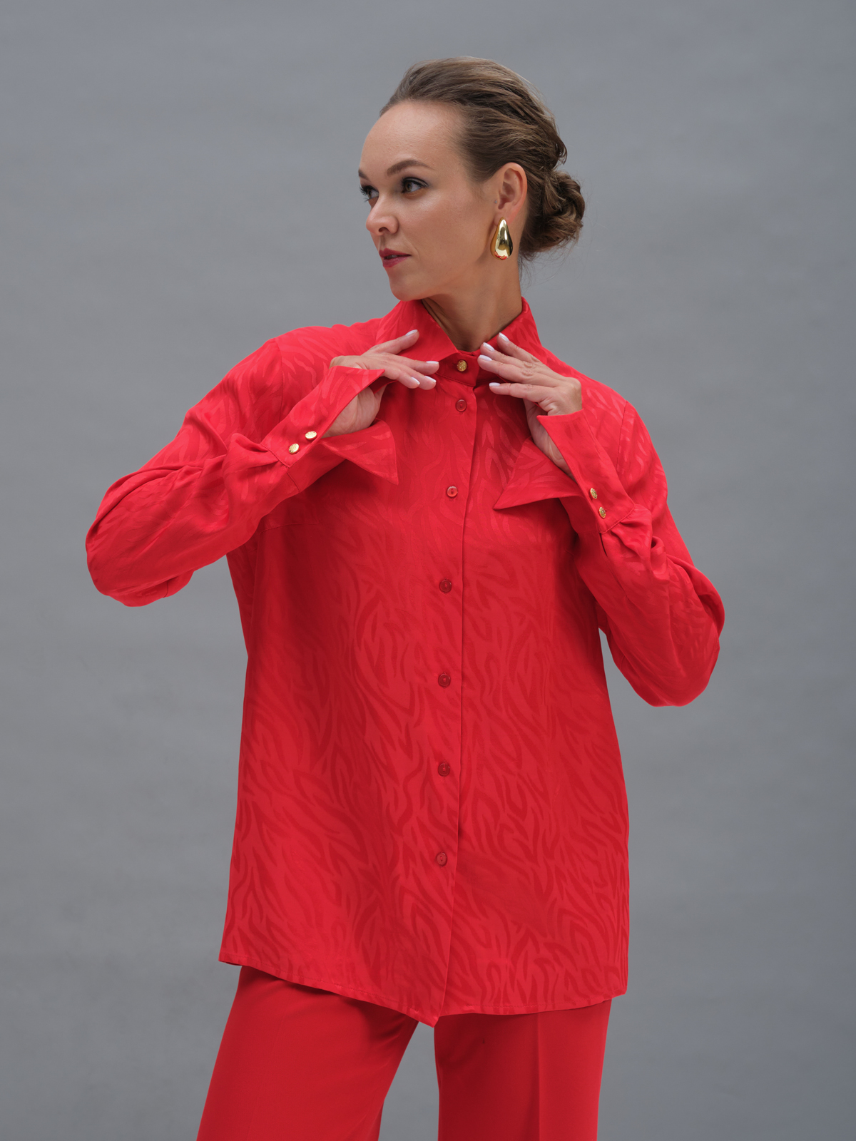 Жаккардовая блуза Andromeda