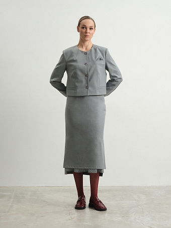 Юбка с воланом в полоску Viola