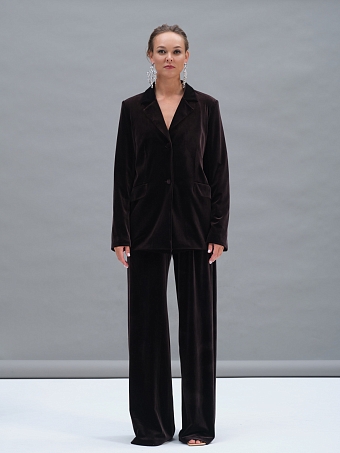 Бархатные прямые брюки Calliope