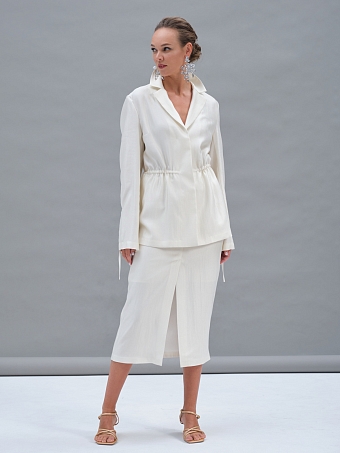 Белая прямая юбка Aurora