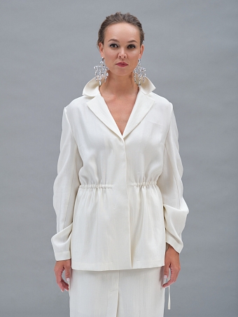 Белый жакет на кулиске Aurora