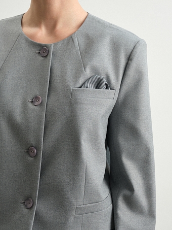 Укороченный серый жакет Viola