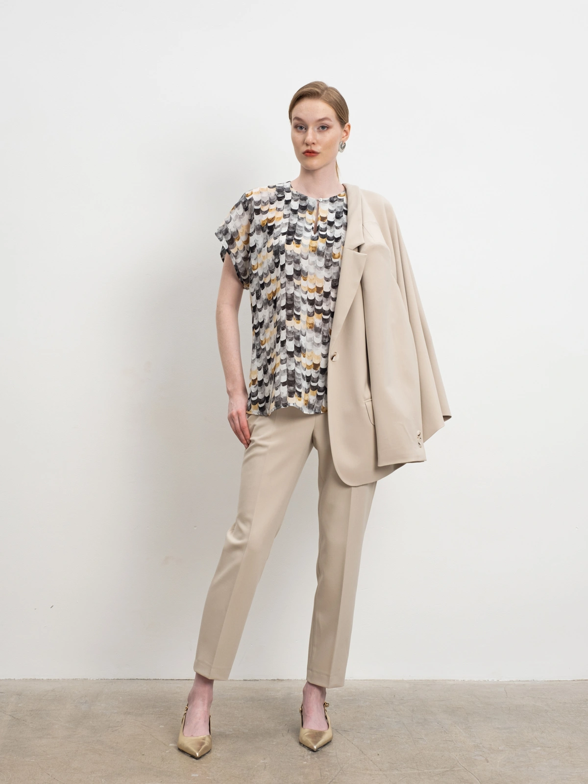 Блуза с принтом «ракушка»