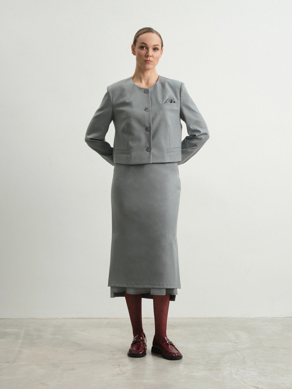 Юбка с воланом в полоску Viola