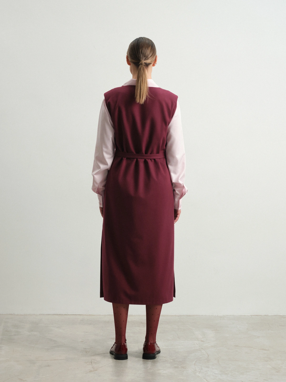 Бордовый сарафан Tulip