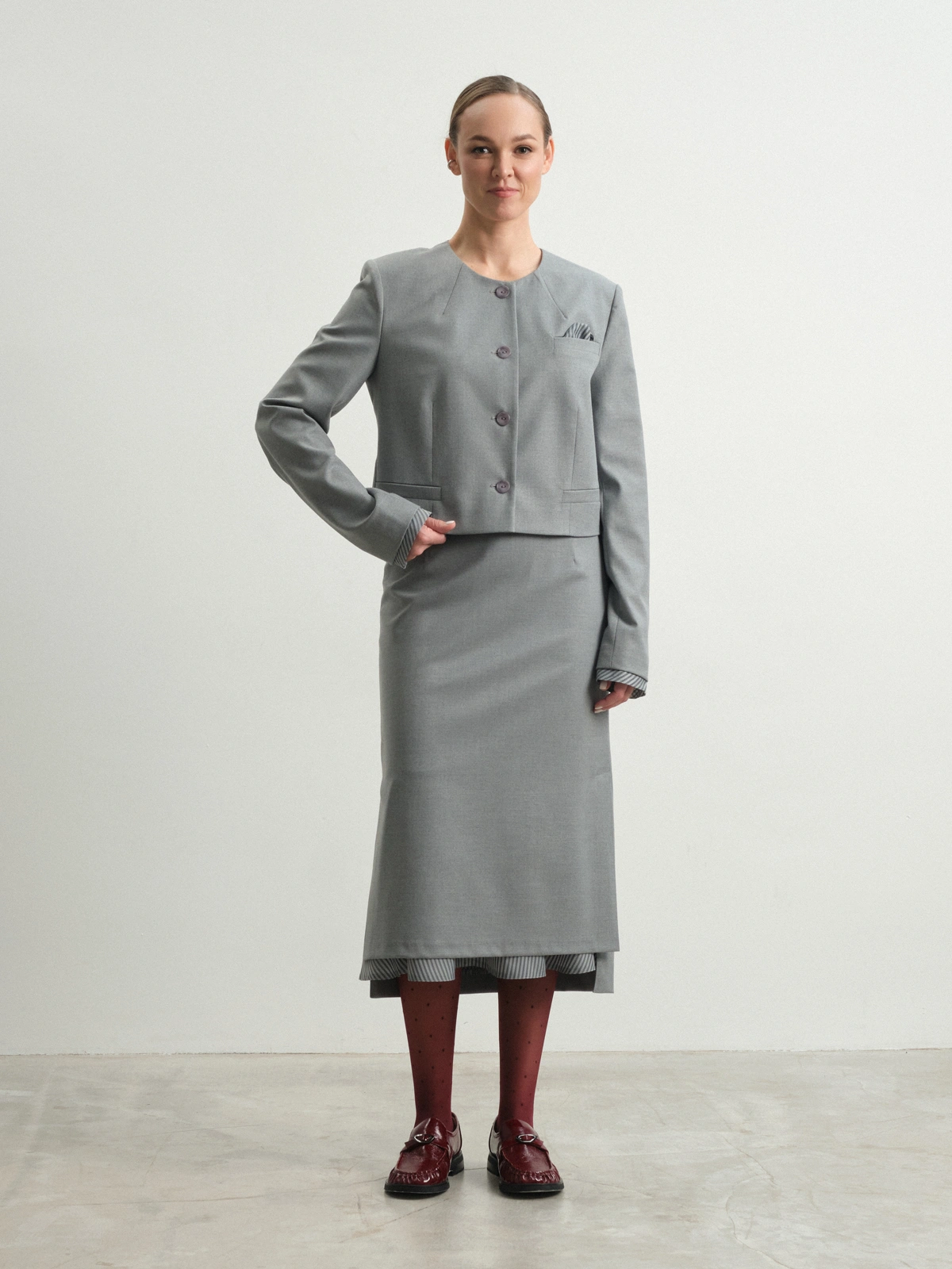 Юбка с воланом в полоску Viola