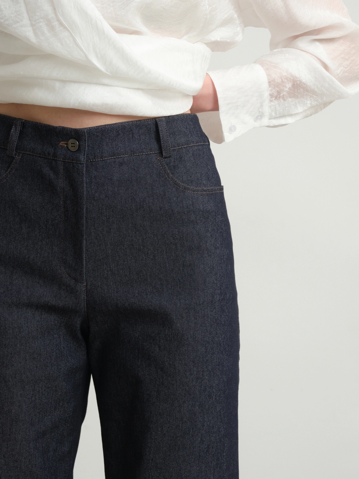 Синие брюки из денима Rawness