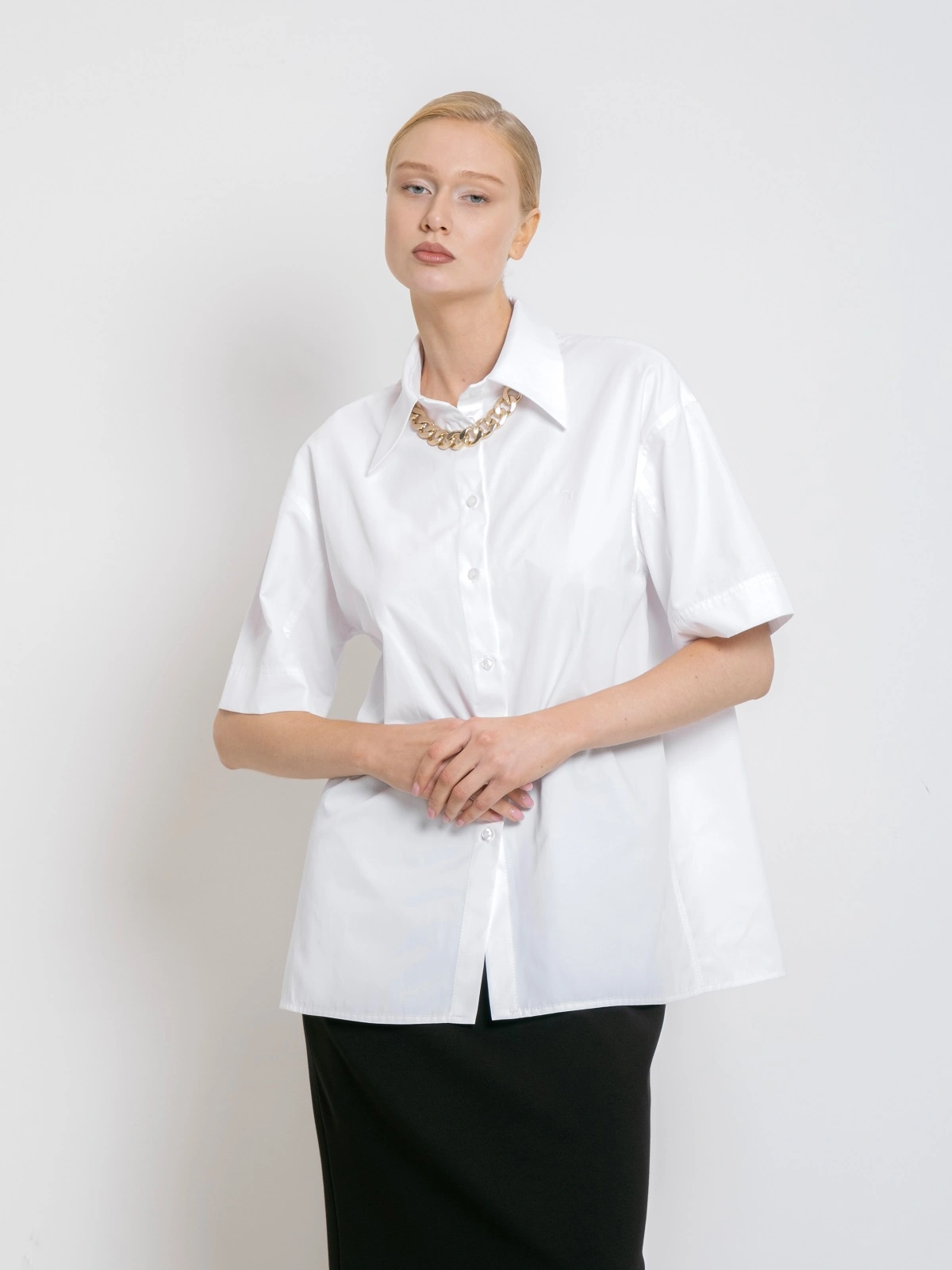 Рубашка оверсайз с коротким рукавом