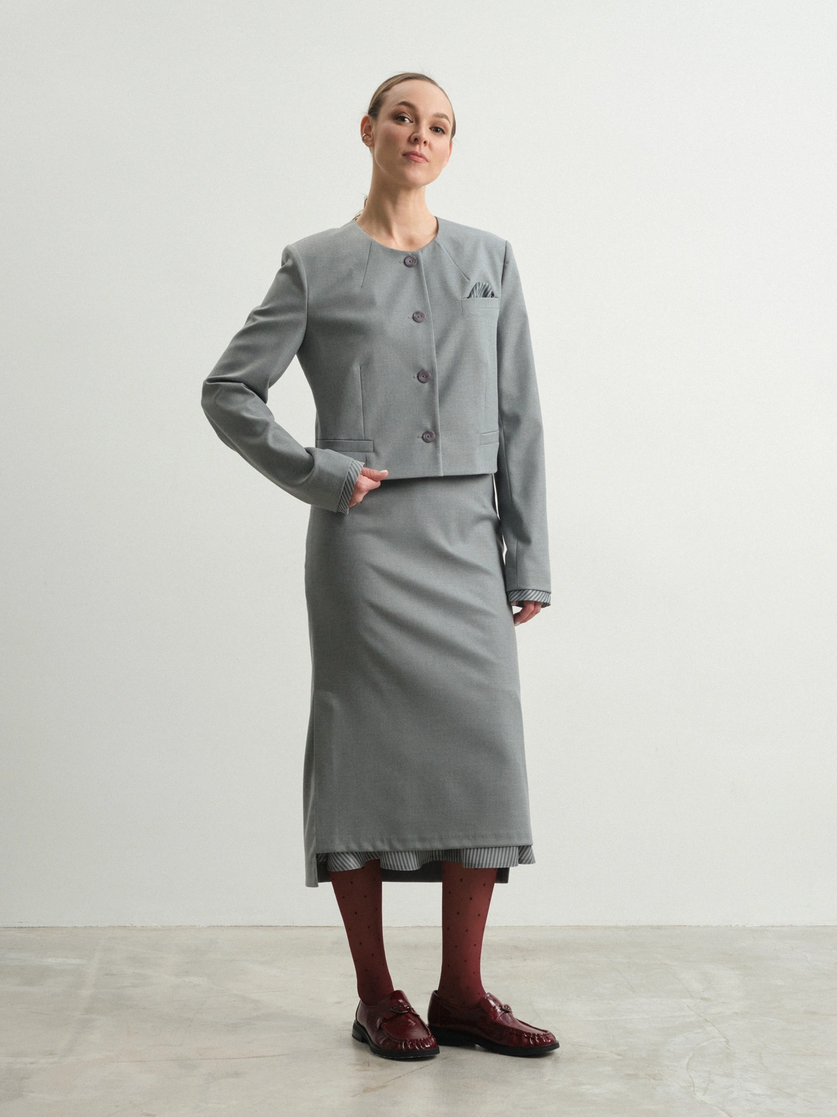 Юбка с воланом в полоску Viola