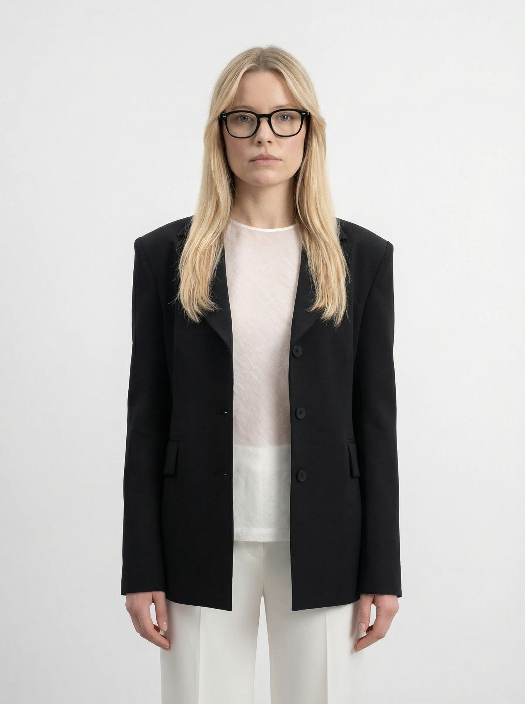 Черный силуэтный жакет black swan