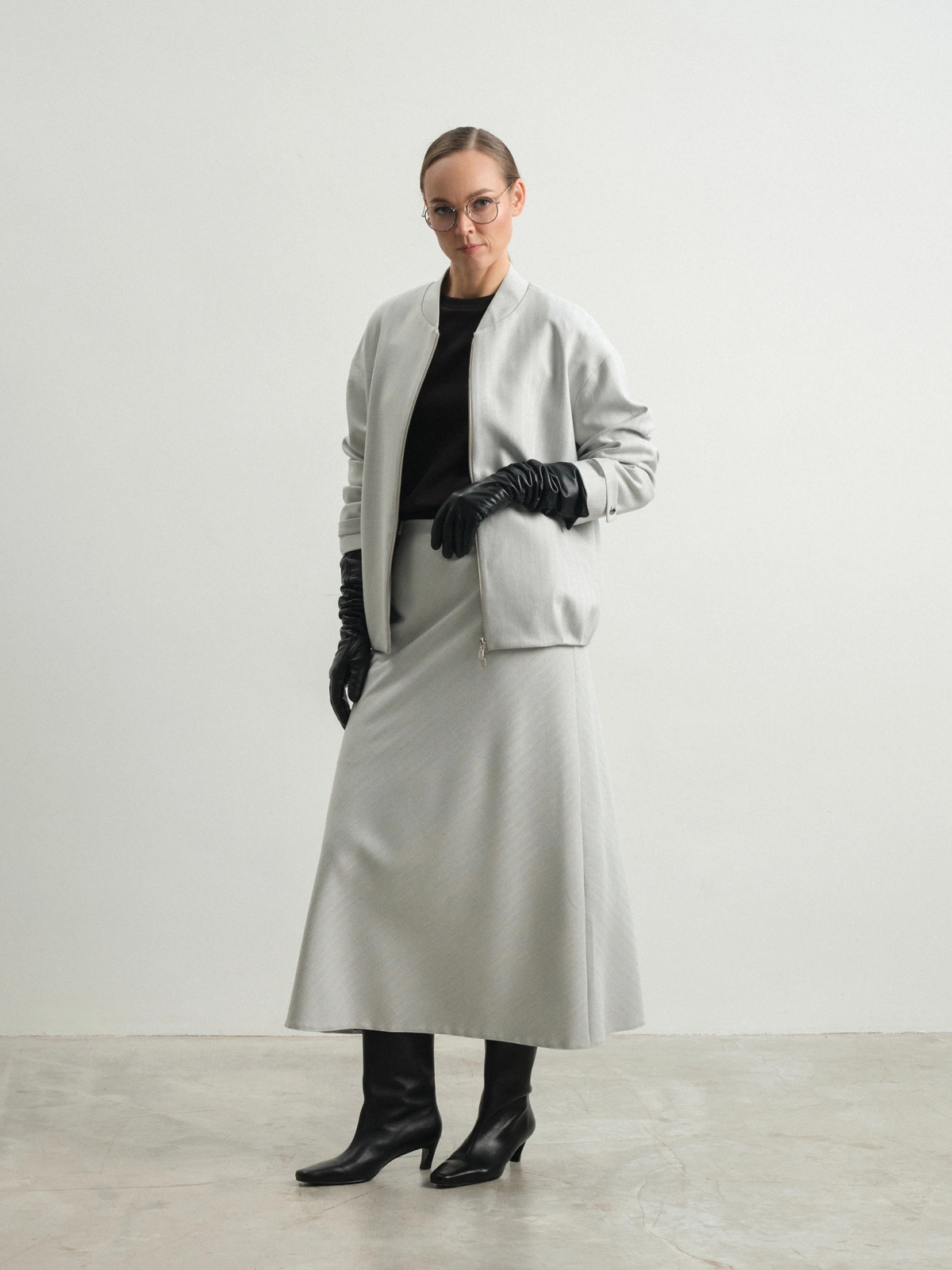 Светло-серая юбка Anemone