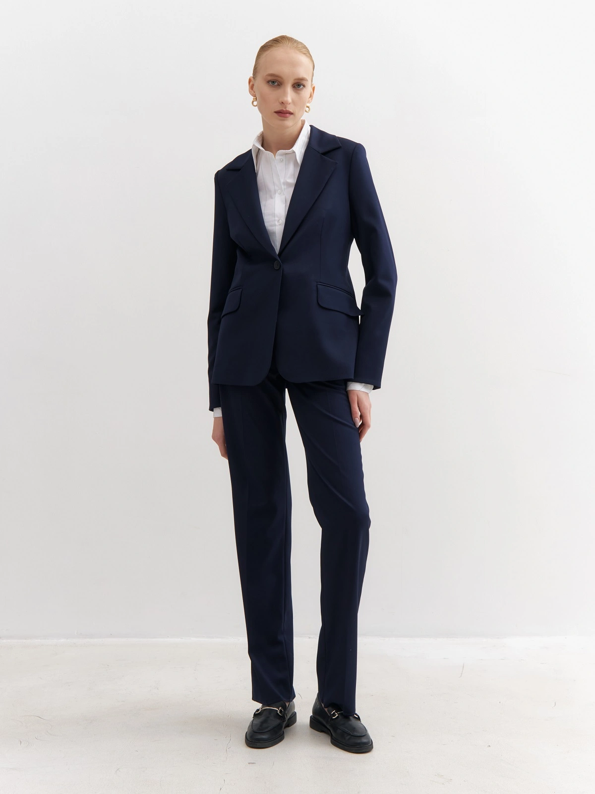 Синие базовые брюки