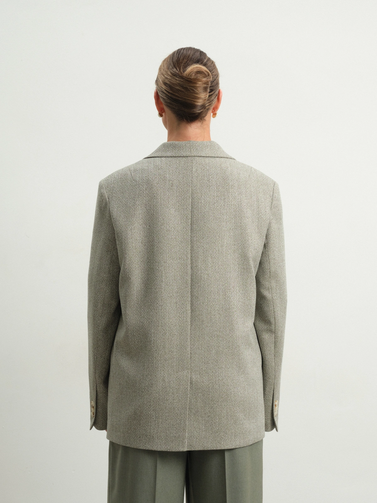 Зеленый меланжевый жакет Elegance