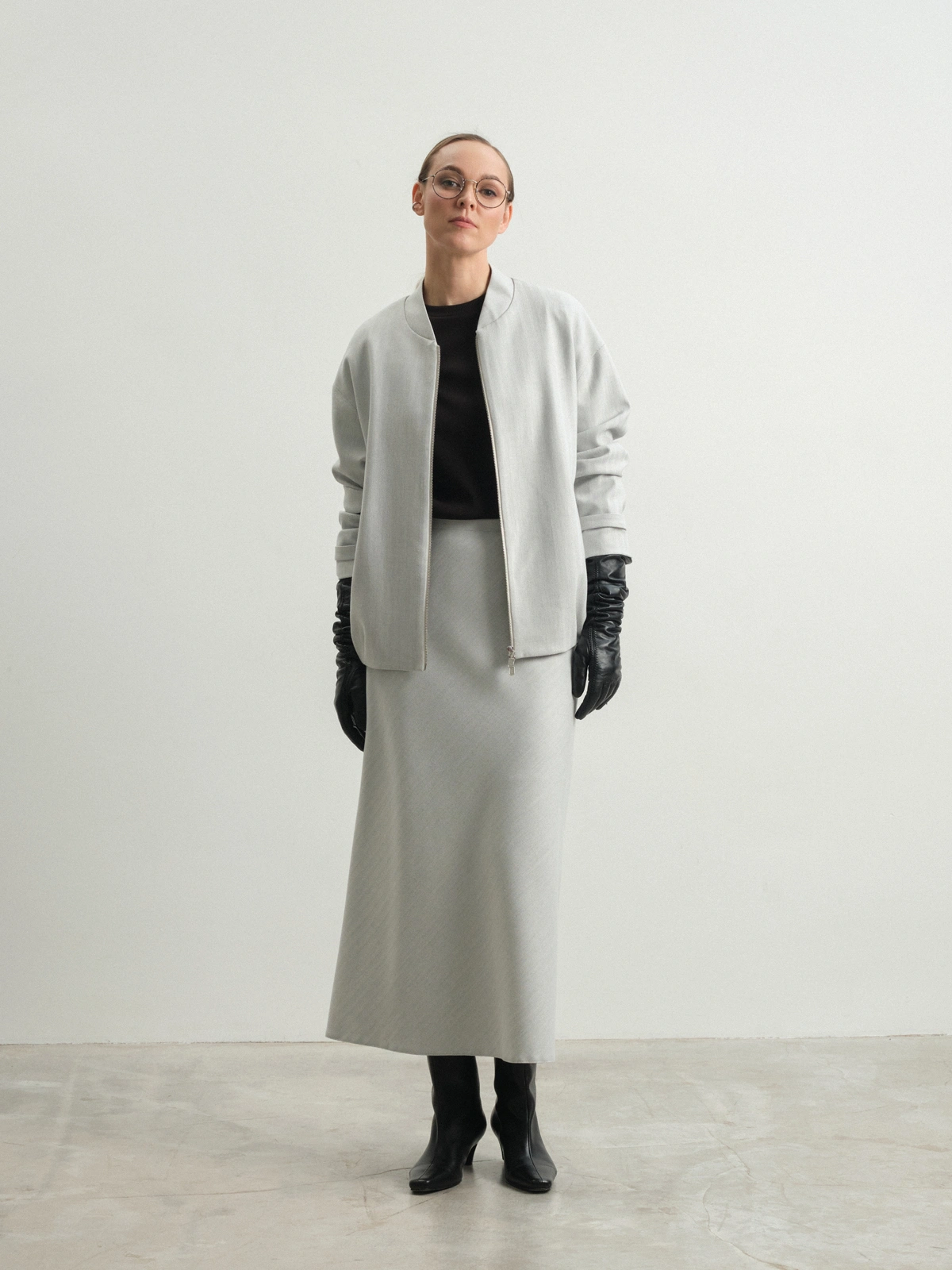 Светло-серая юбка Anemone