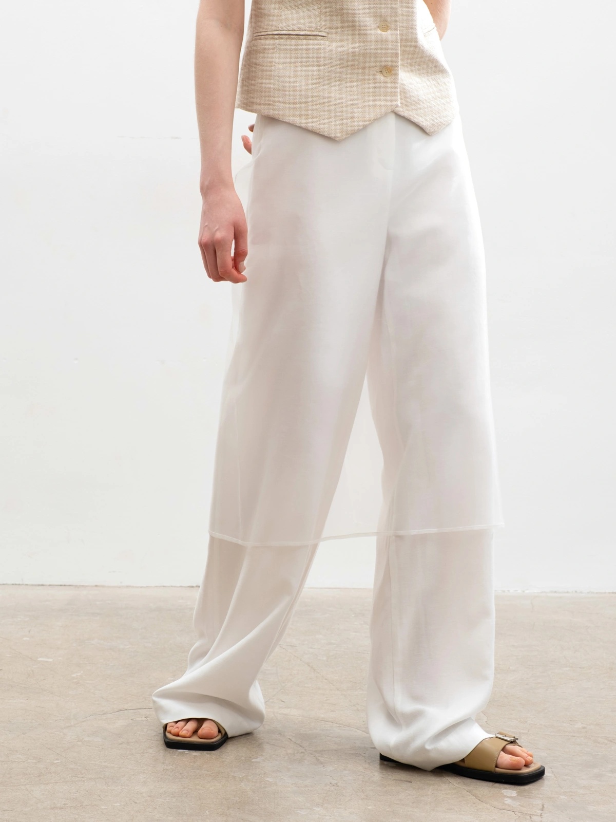 Молочная юбка из органзы