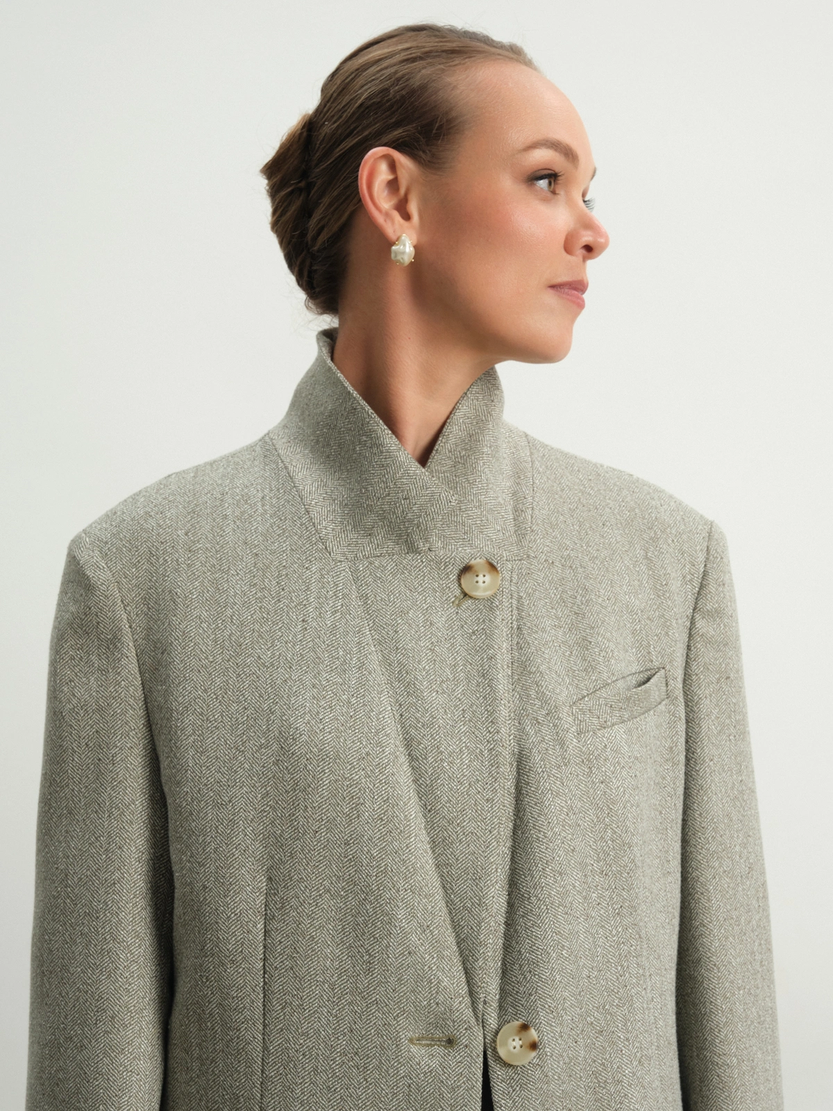 Зеленый меланжевый жакет Elegance