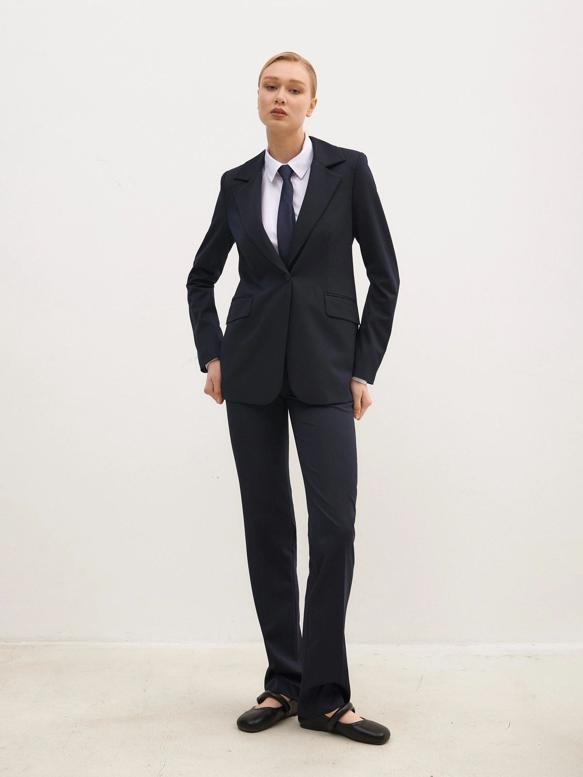 Синие базовые брюки