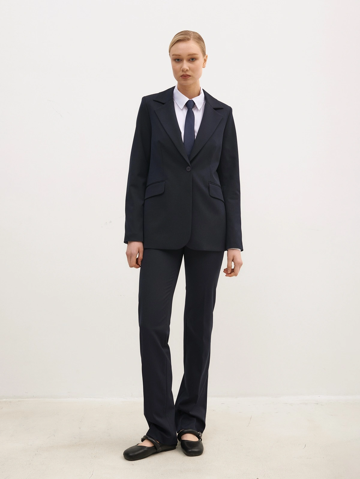 Синие базовые брюки