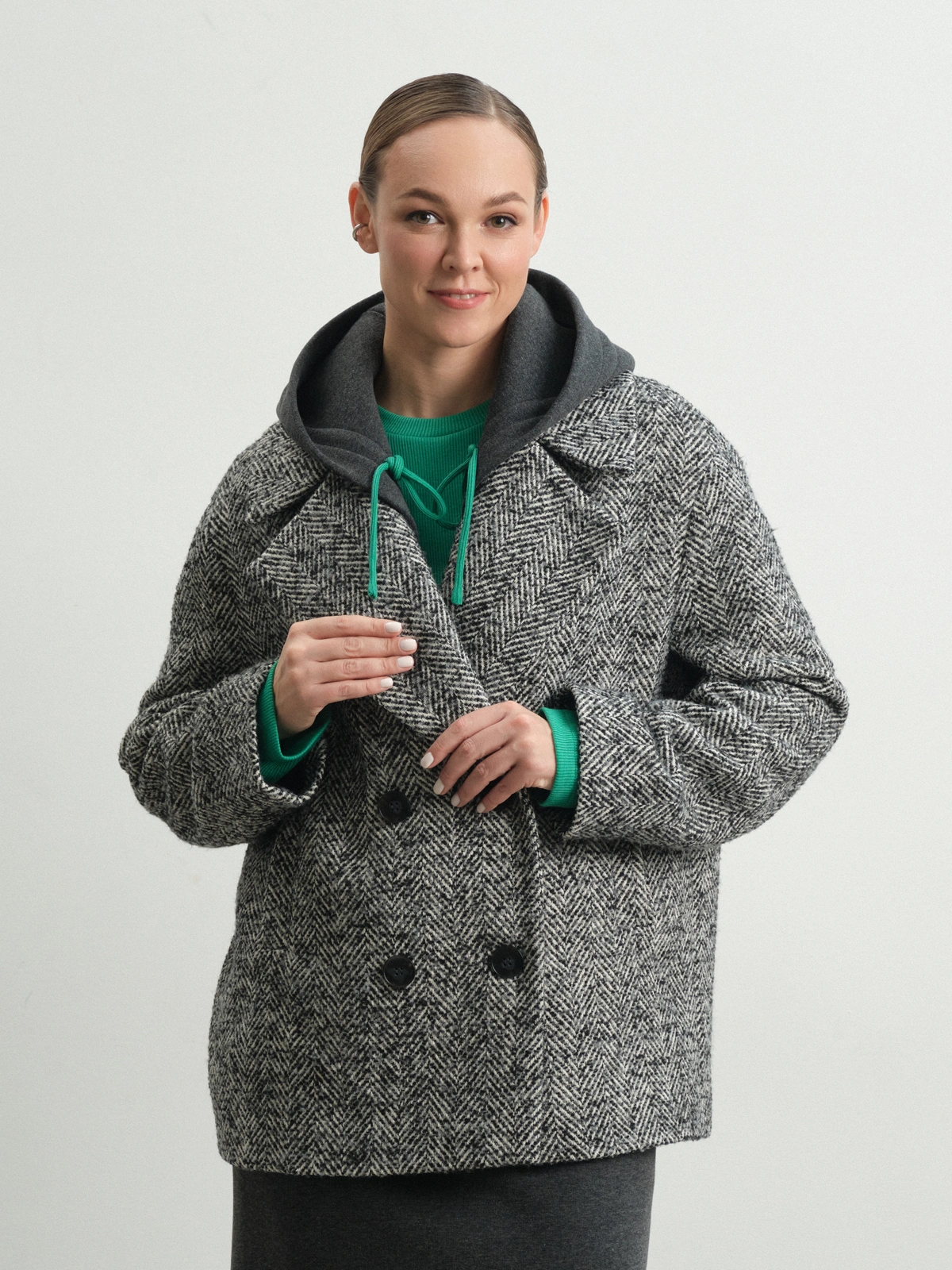 Полупальто с капюшоном Crocus