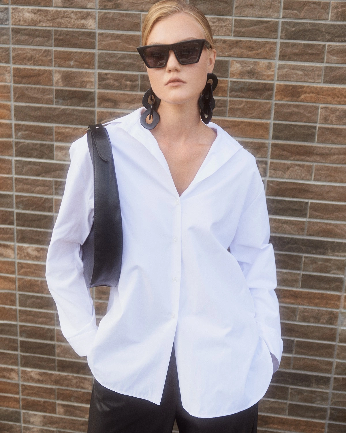 Белая рубашка оверсайз new