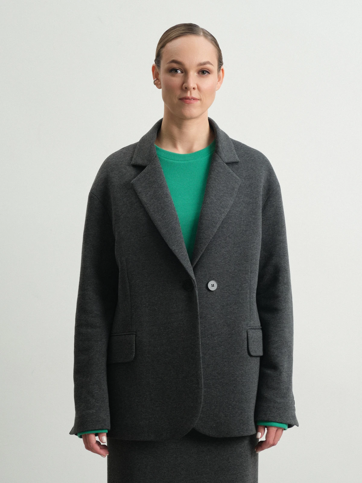 Серый жакет из футера Muscari