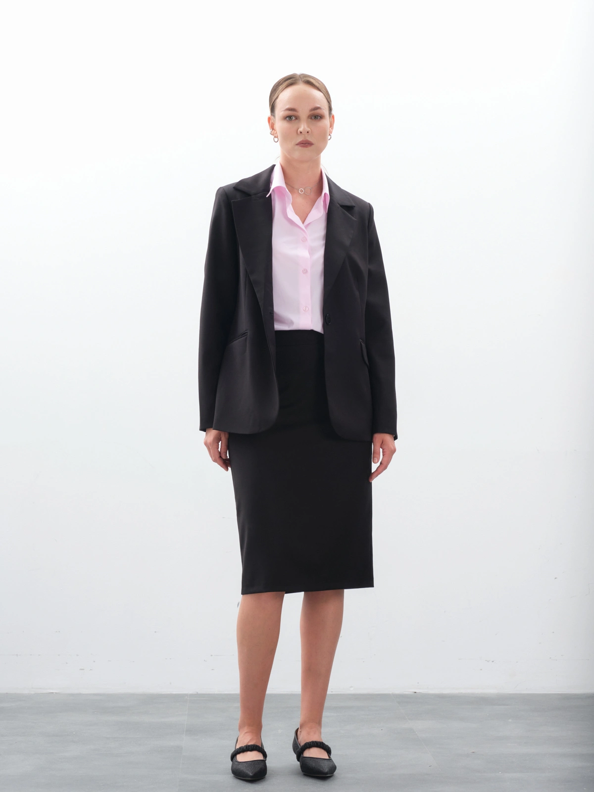 Юбка миди черная