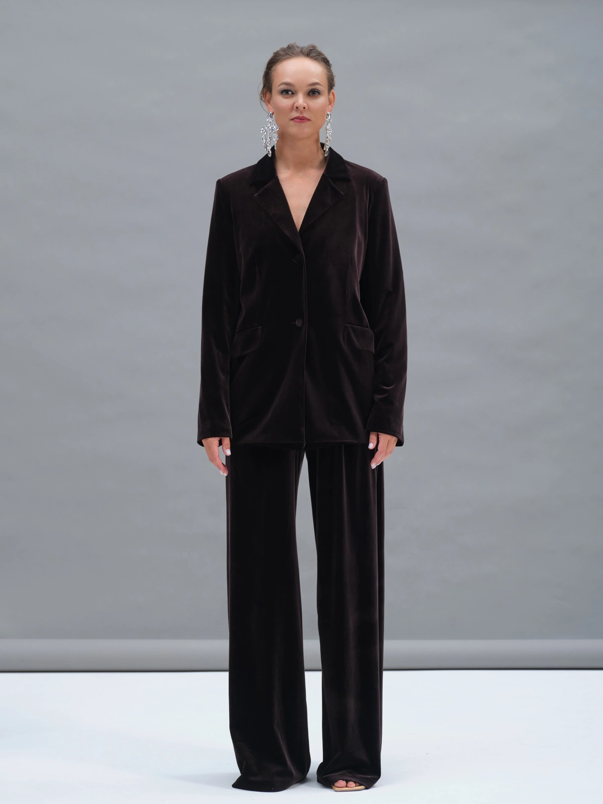 Бархатные прямые брюки Calliope