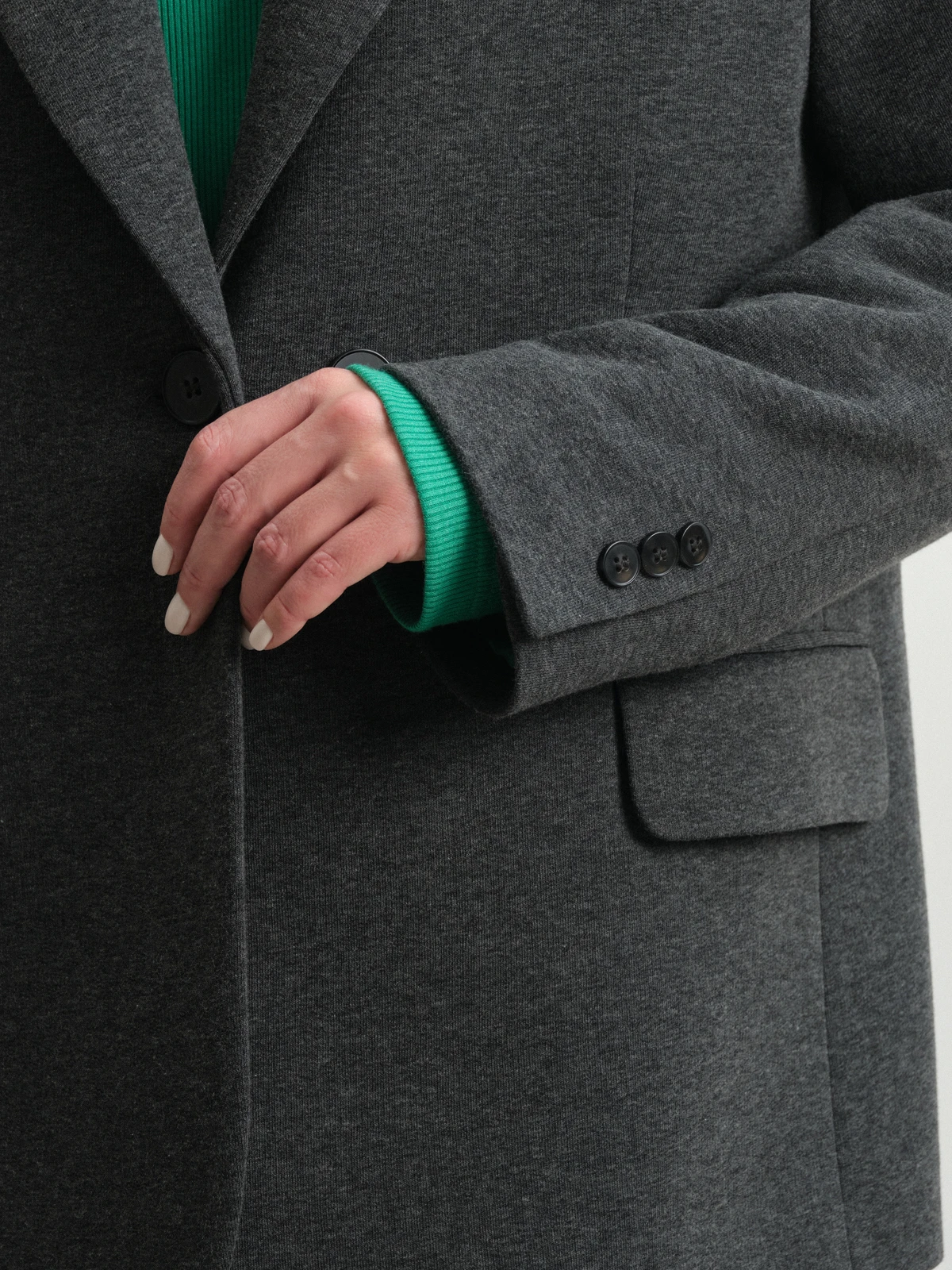 Серый жакет из футера Muscari