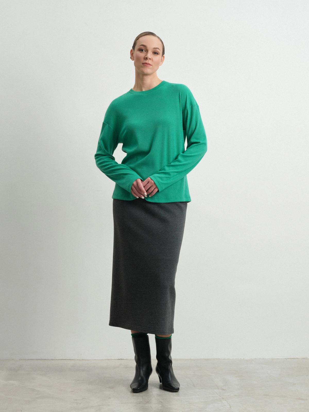 Лонгслив в рубчик Adonis