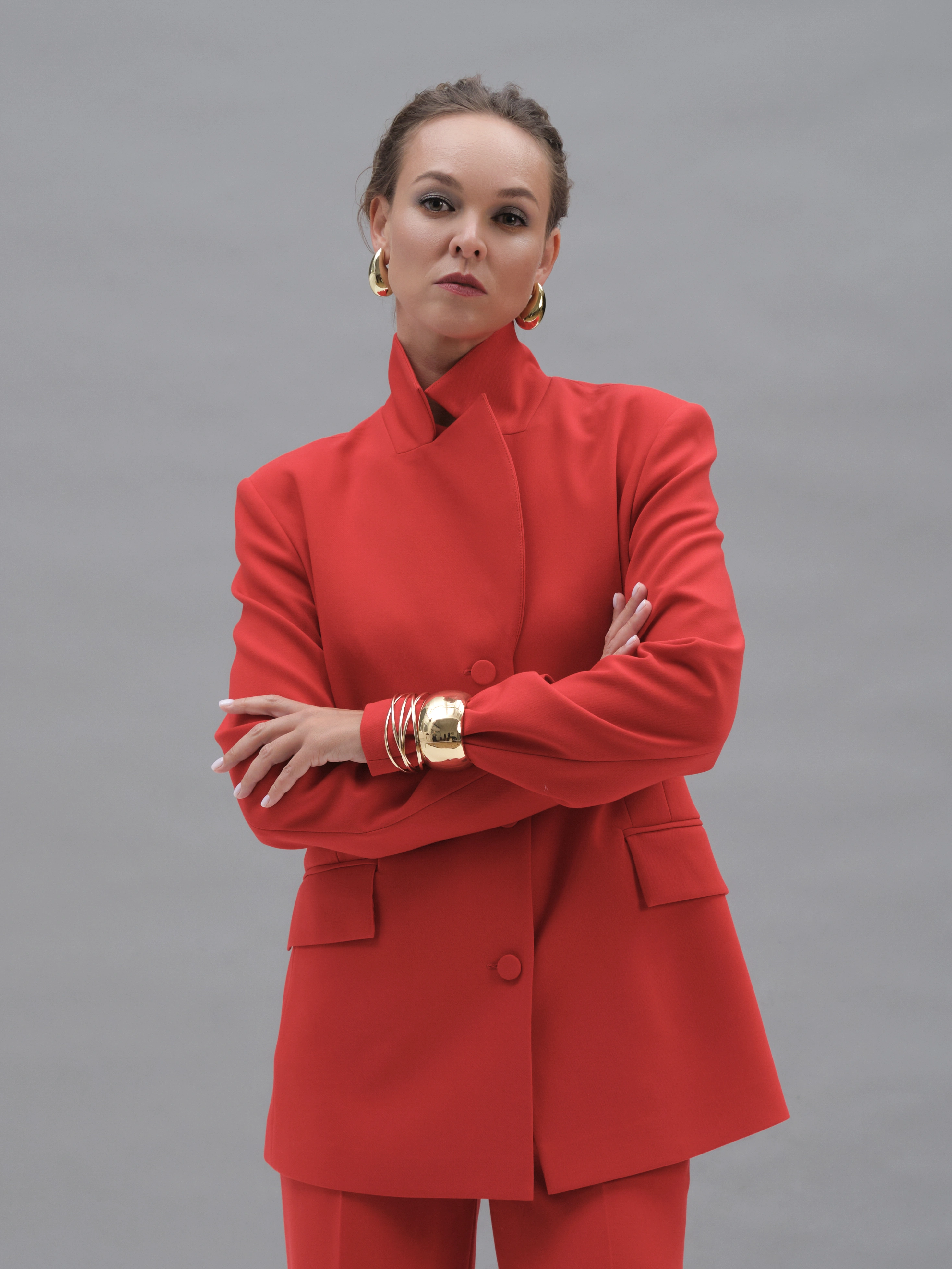 Красный силуэтный жакет Aphrodite