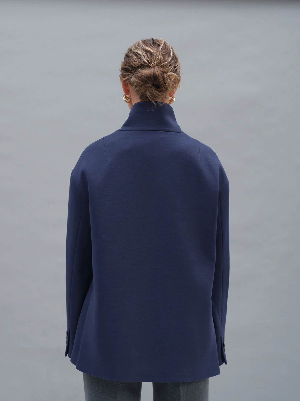 Синий жакет из футера