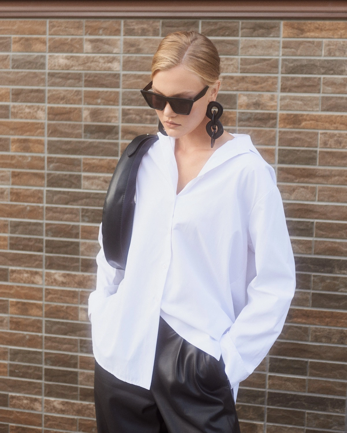 Белая рубашка оверсайз new