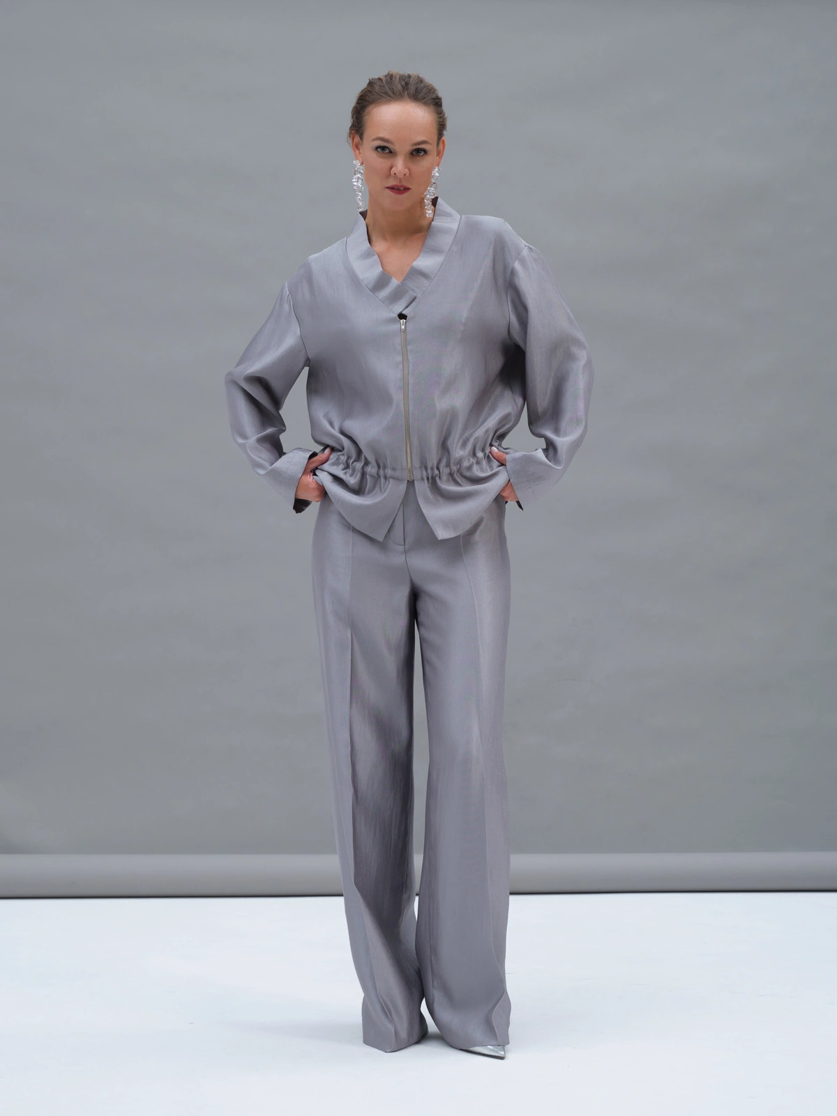 Серебряные брюки Selene