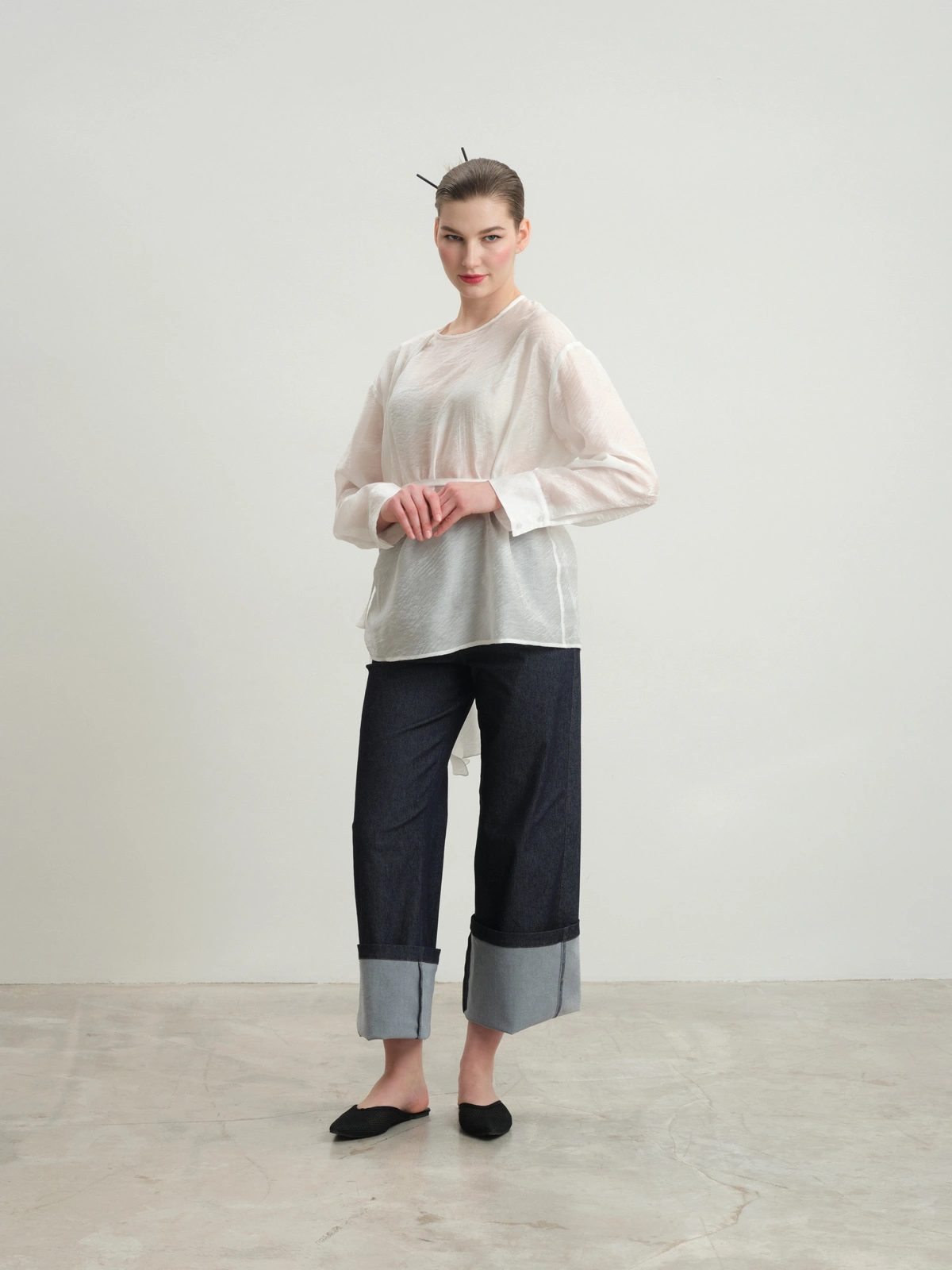 Синие брюки из денима Rawness