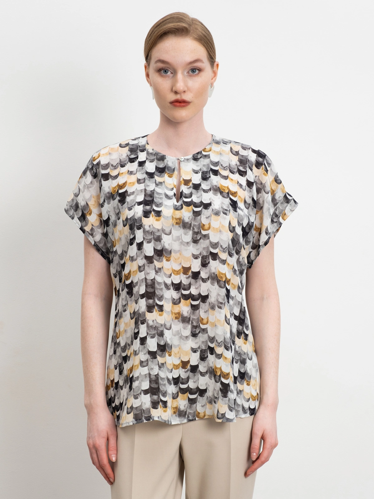 Блуза с принтом «ракушка»