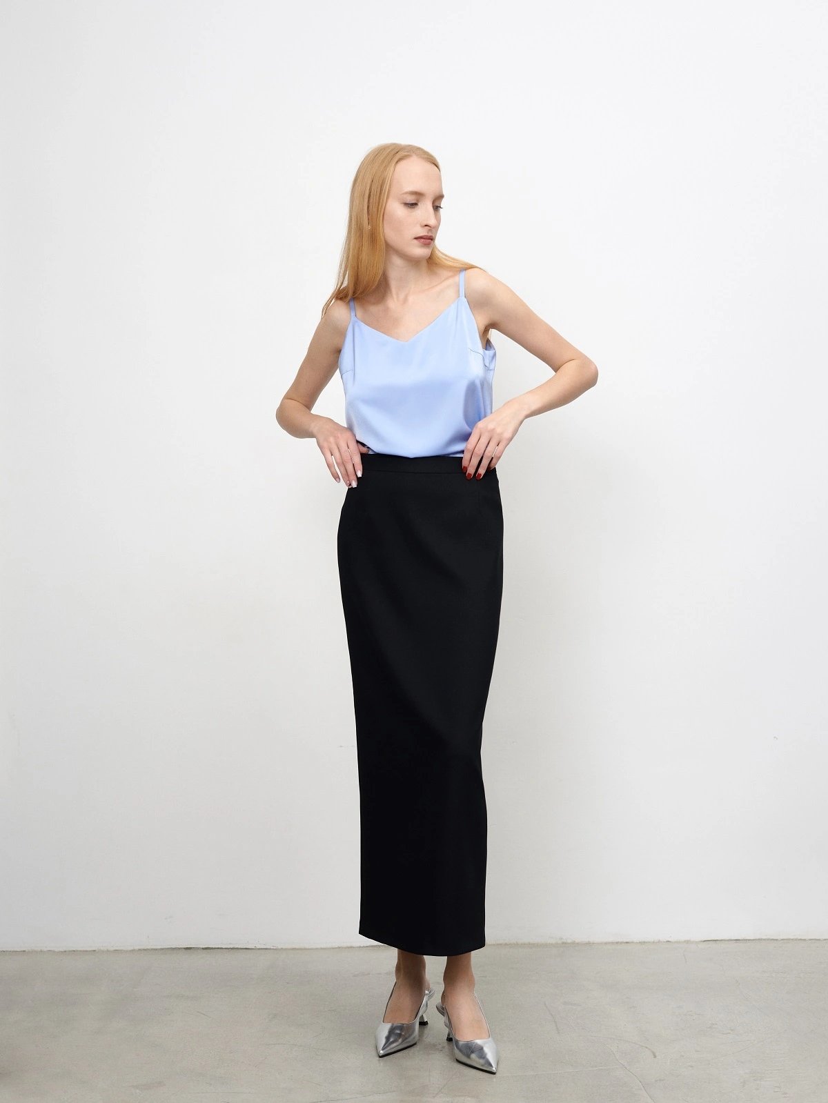 Черная юбка макси