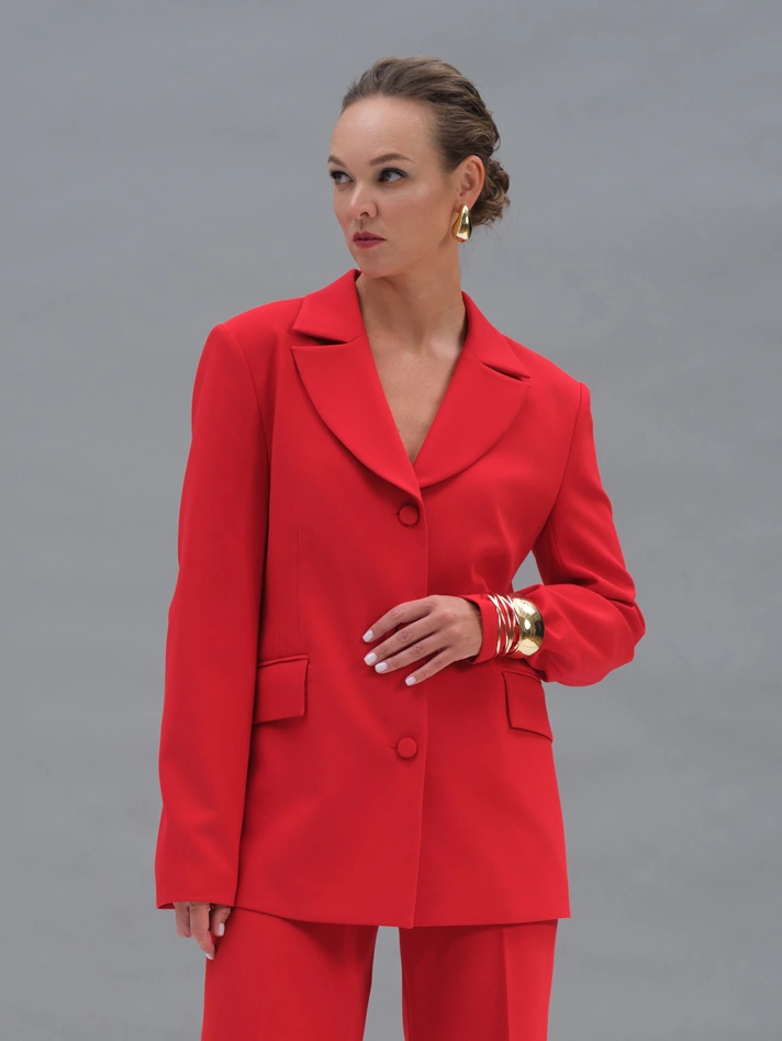 Красный силуэтный жакет Aphrodite