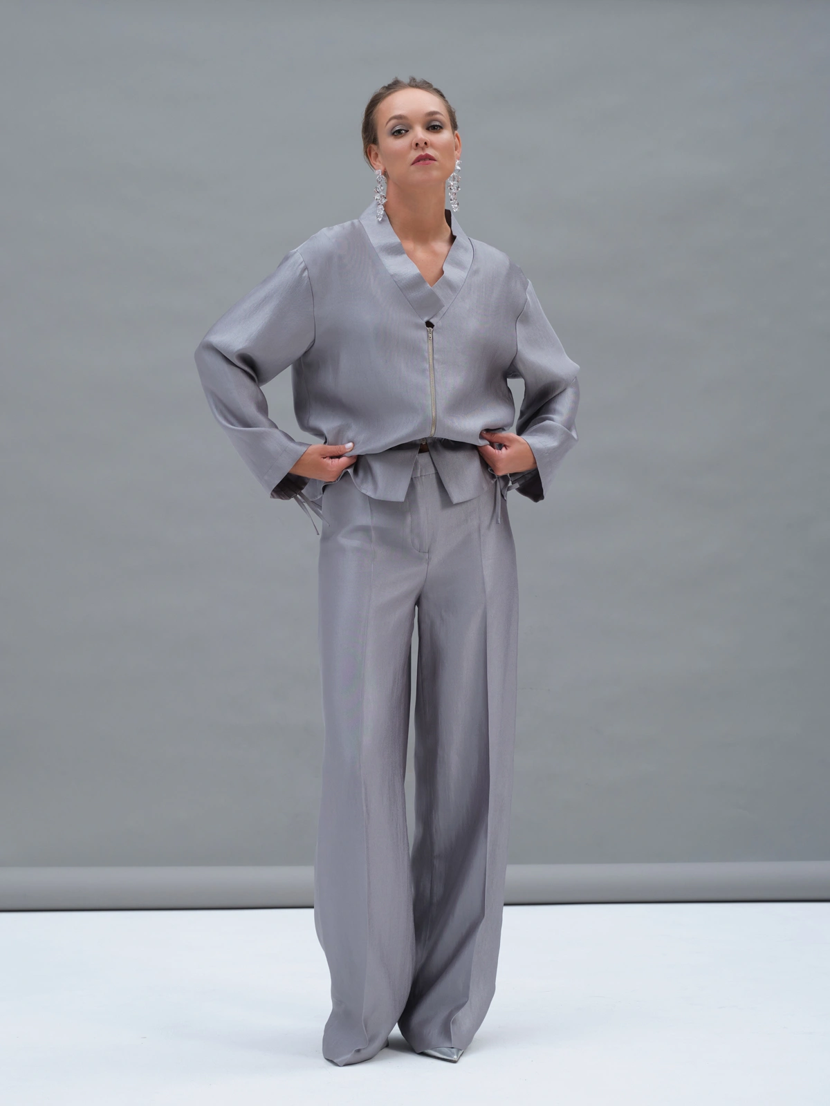 Серебряные брюки Selene