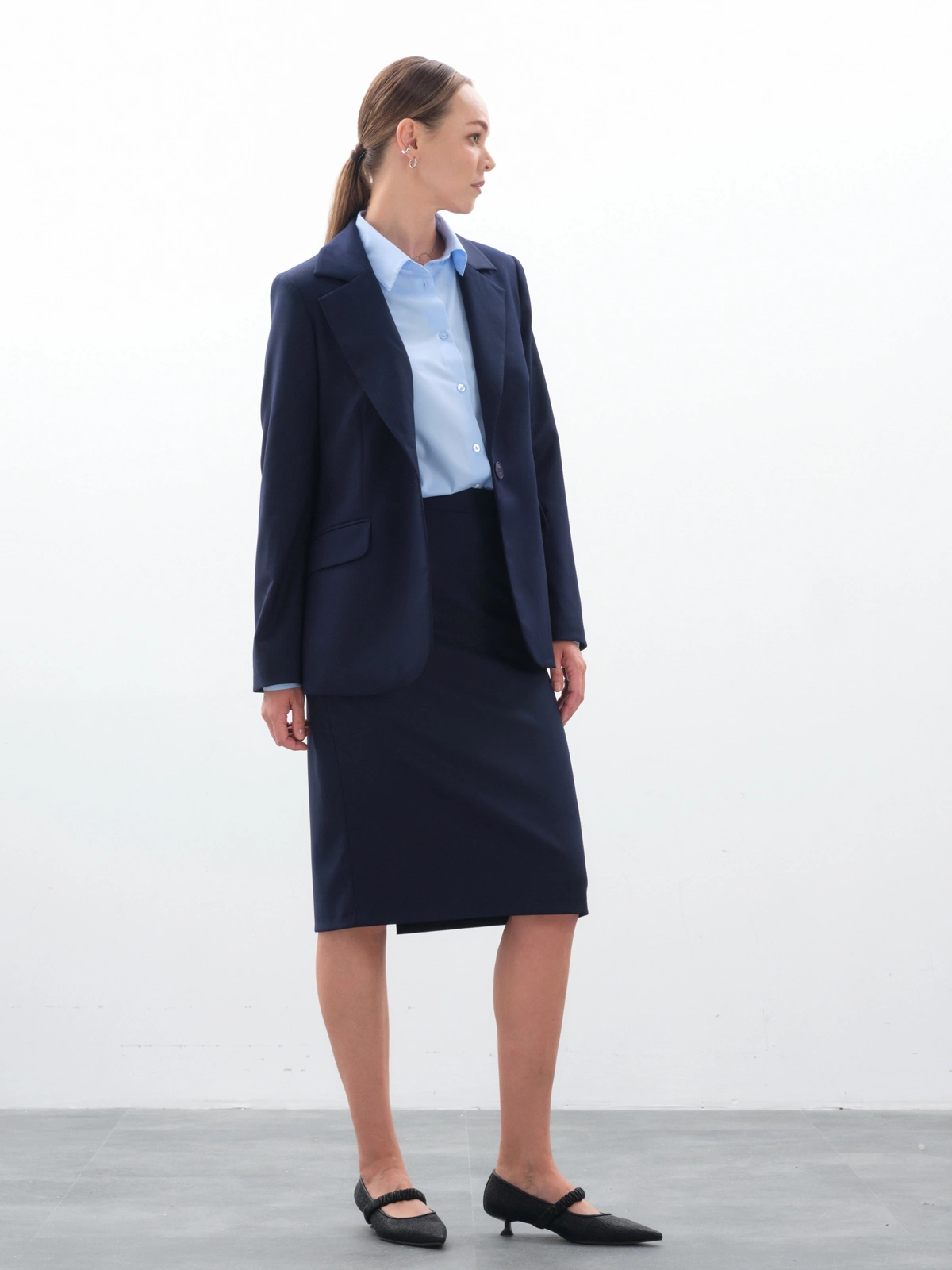 Жакет классический синий