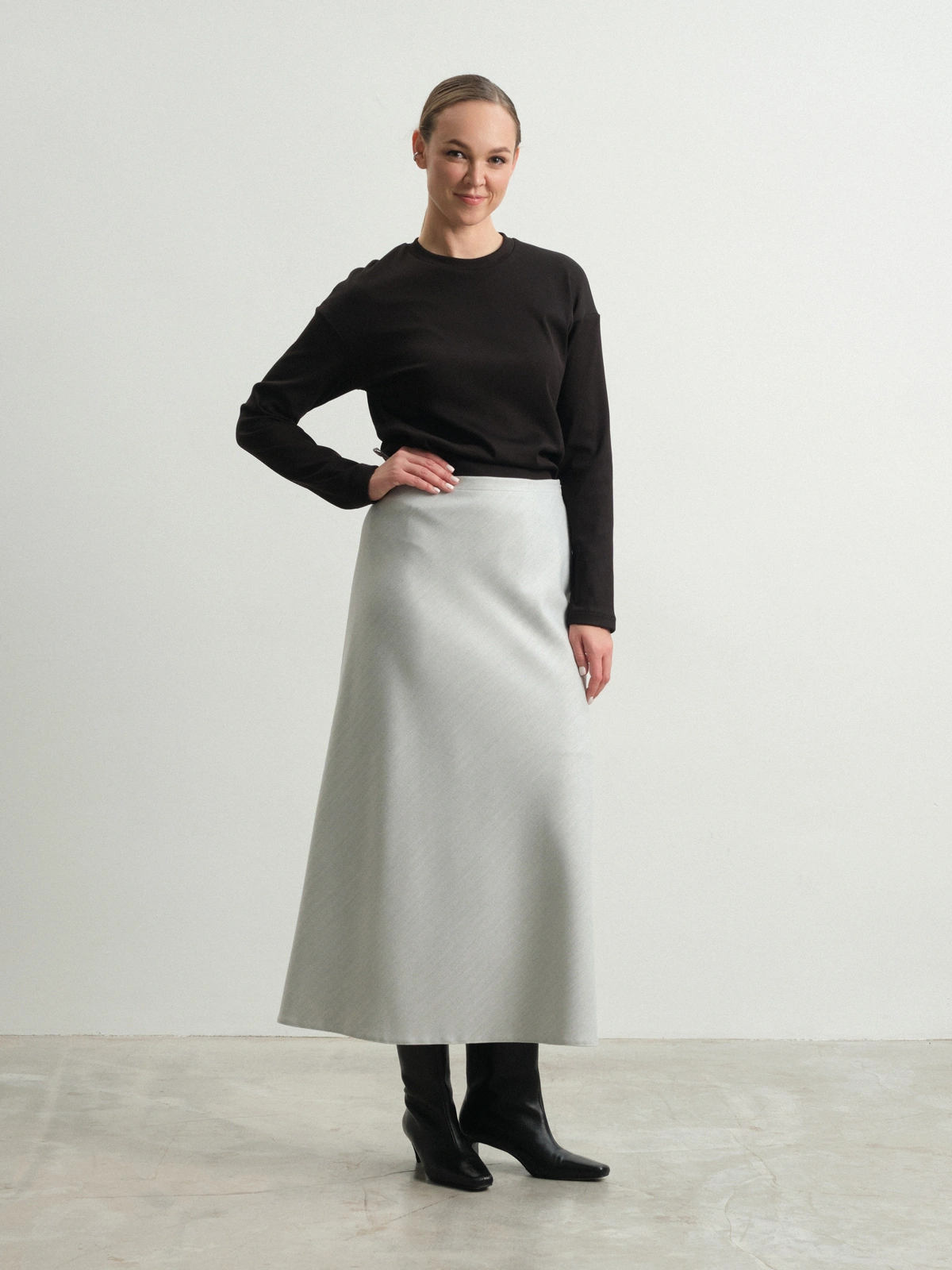 Светло-серая юбка Anemone