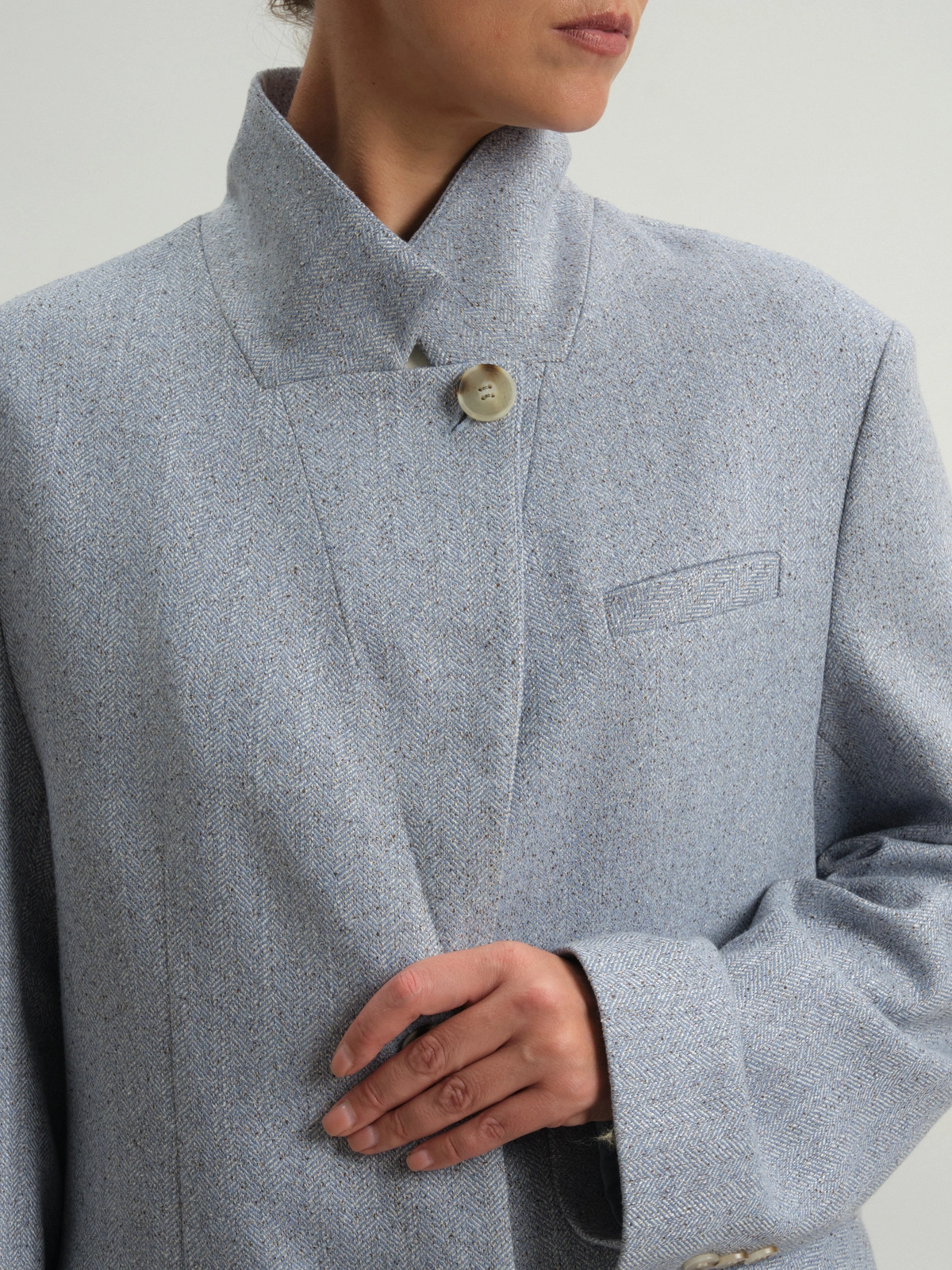 Голубой меланжевый жакет Triumph