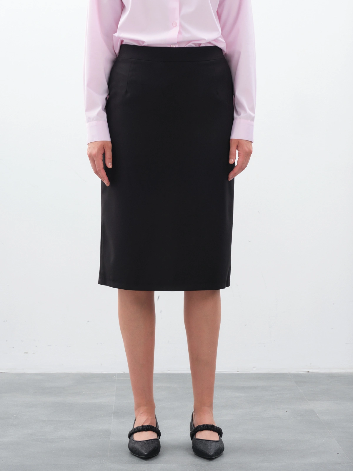 Юбка миди черная