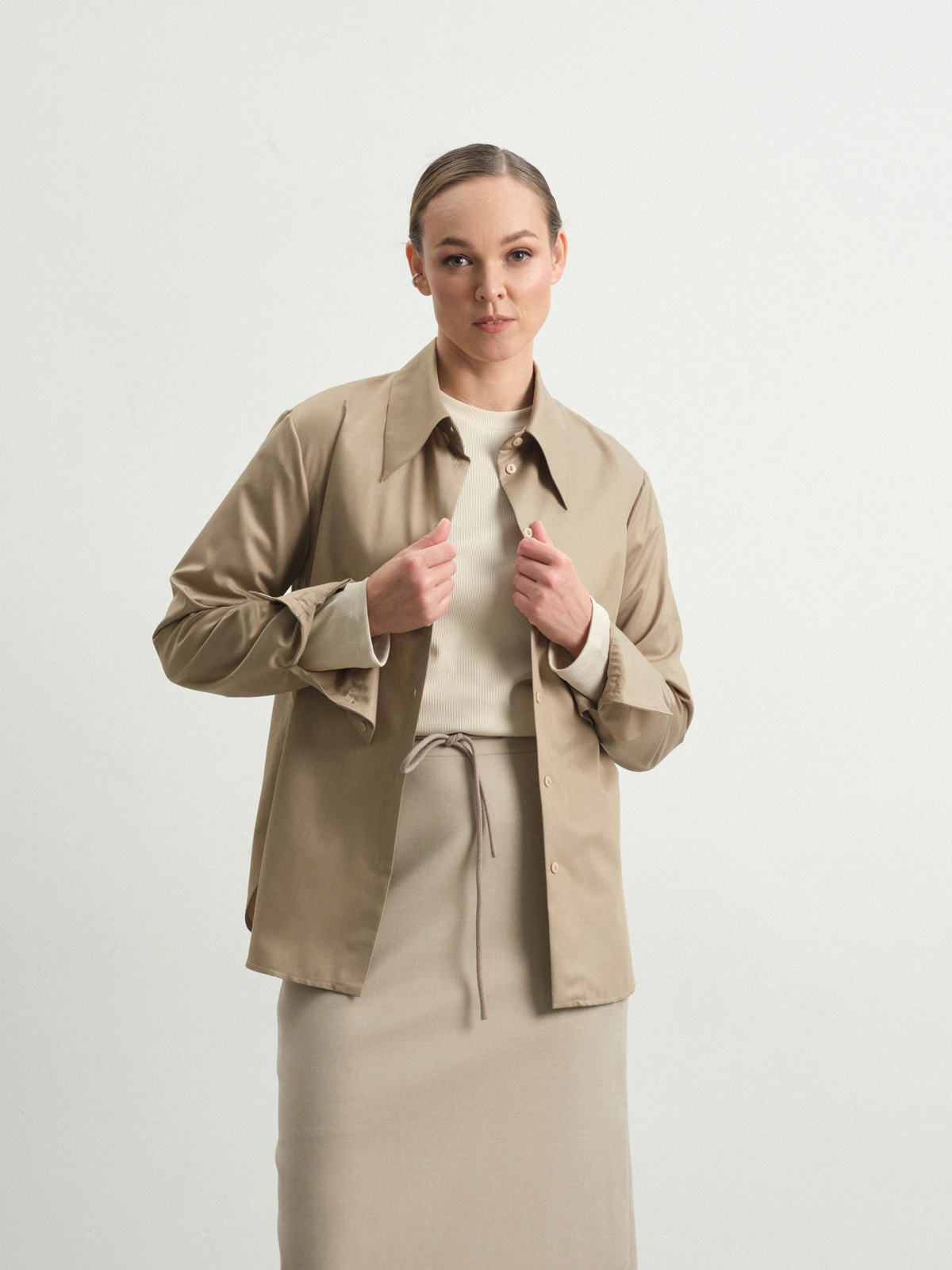 Рубашка с акцентными деталями Skilla