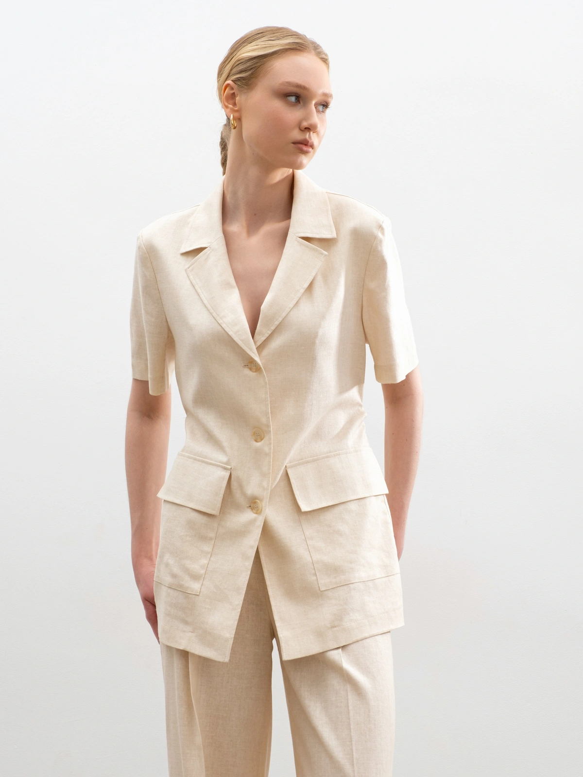 Соломенный жакет на кулиске