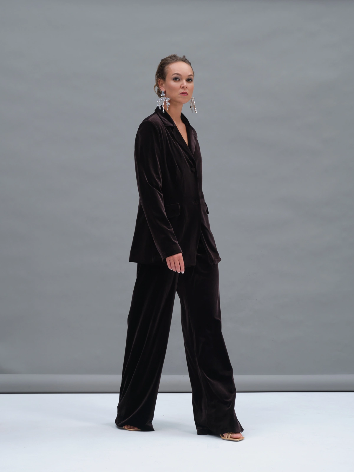 Бархатные прямые брюки Calliope