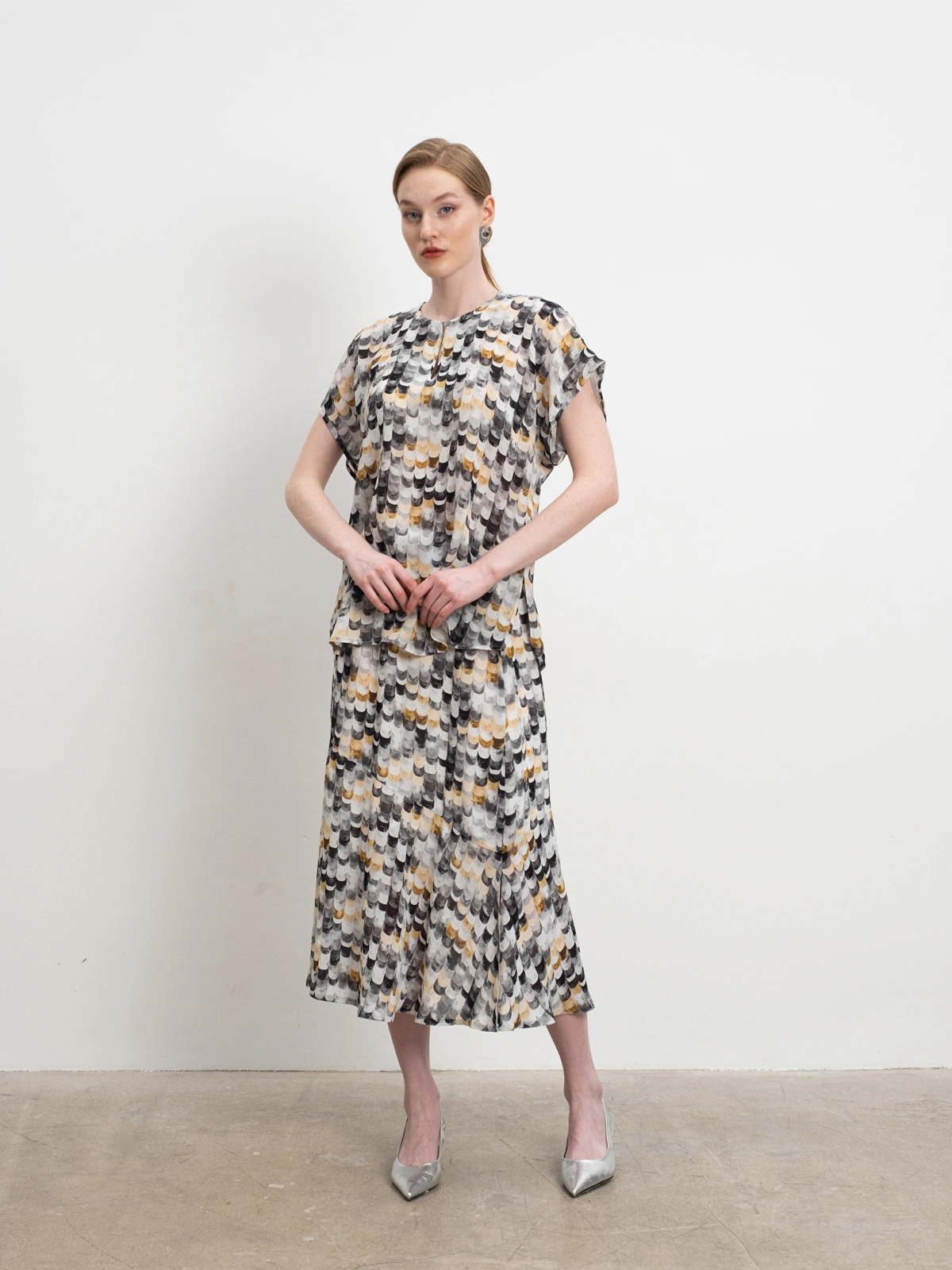 Блуза с принтом «ракушка»