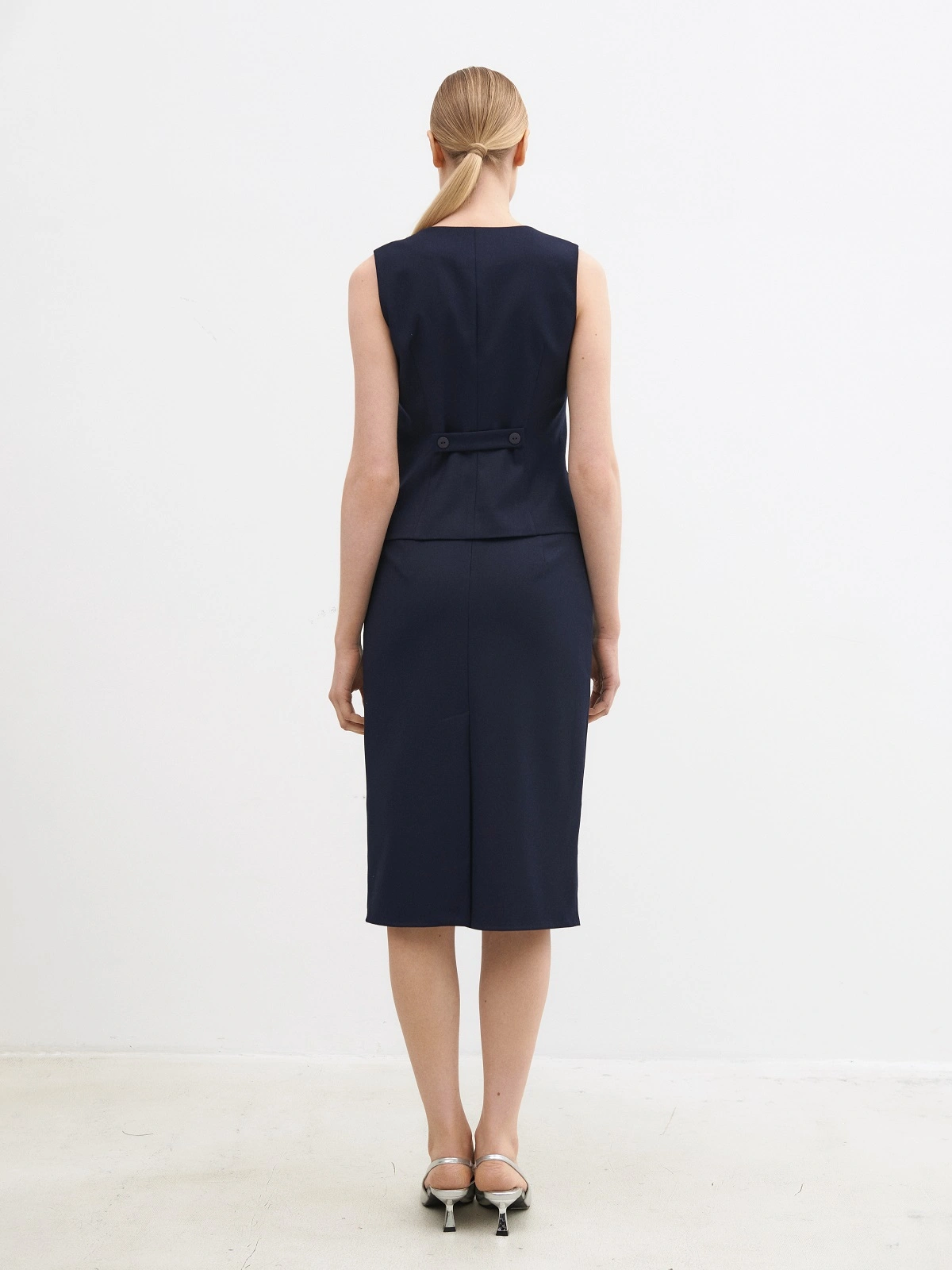 Синяя базовая юбка