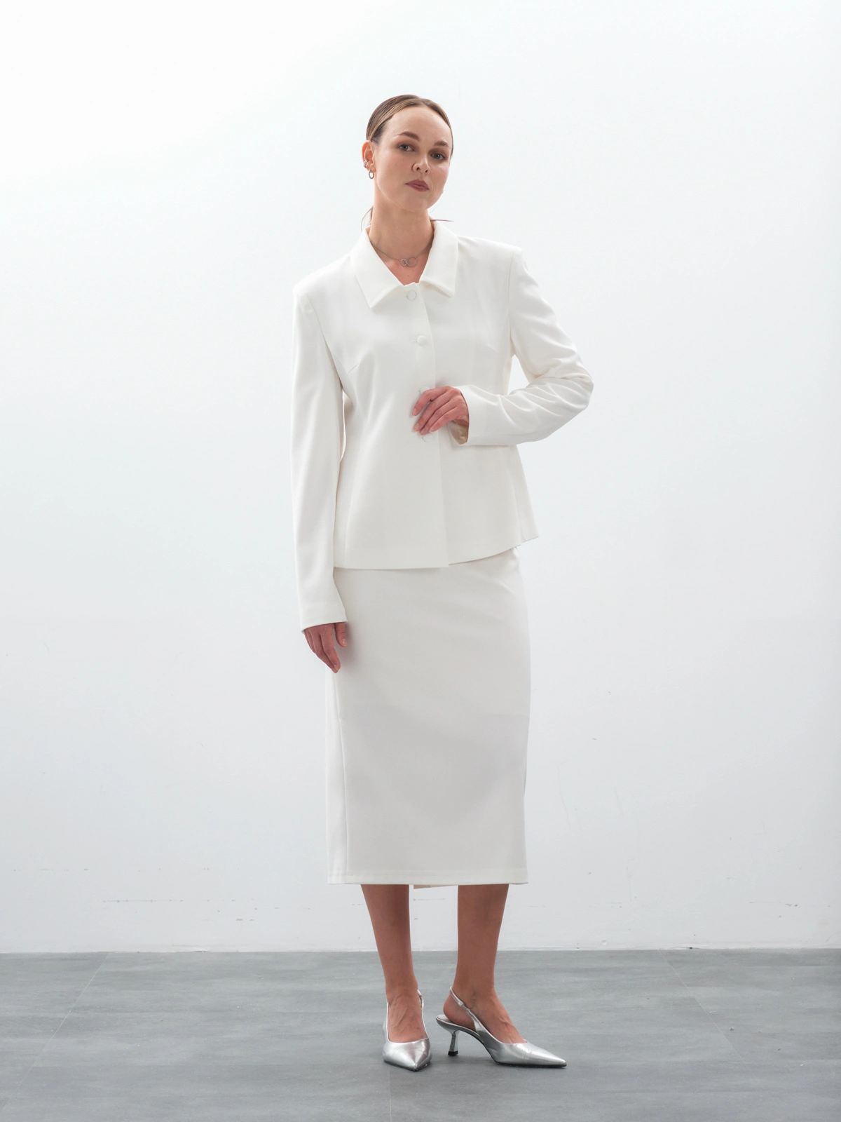 Жакет с баской lady in white